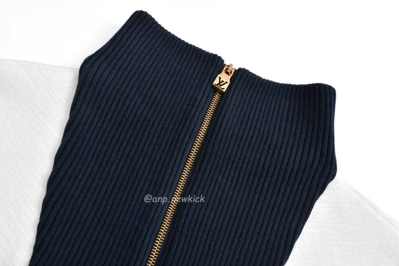 Louis Vuitton Knitted Cotton Sailor Blouson White Navy (2) - newkick.app